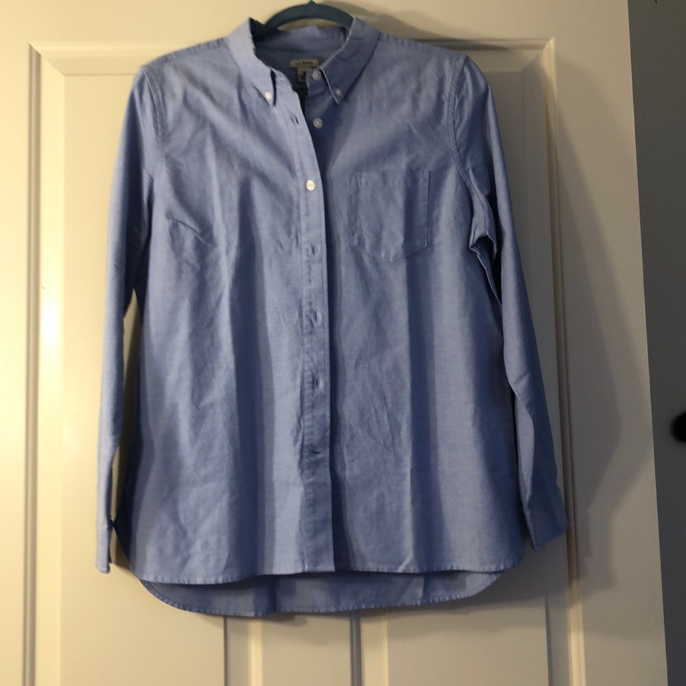 L.L. Bean relax fit arctic blue button down shirt